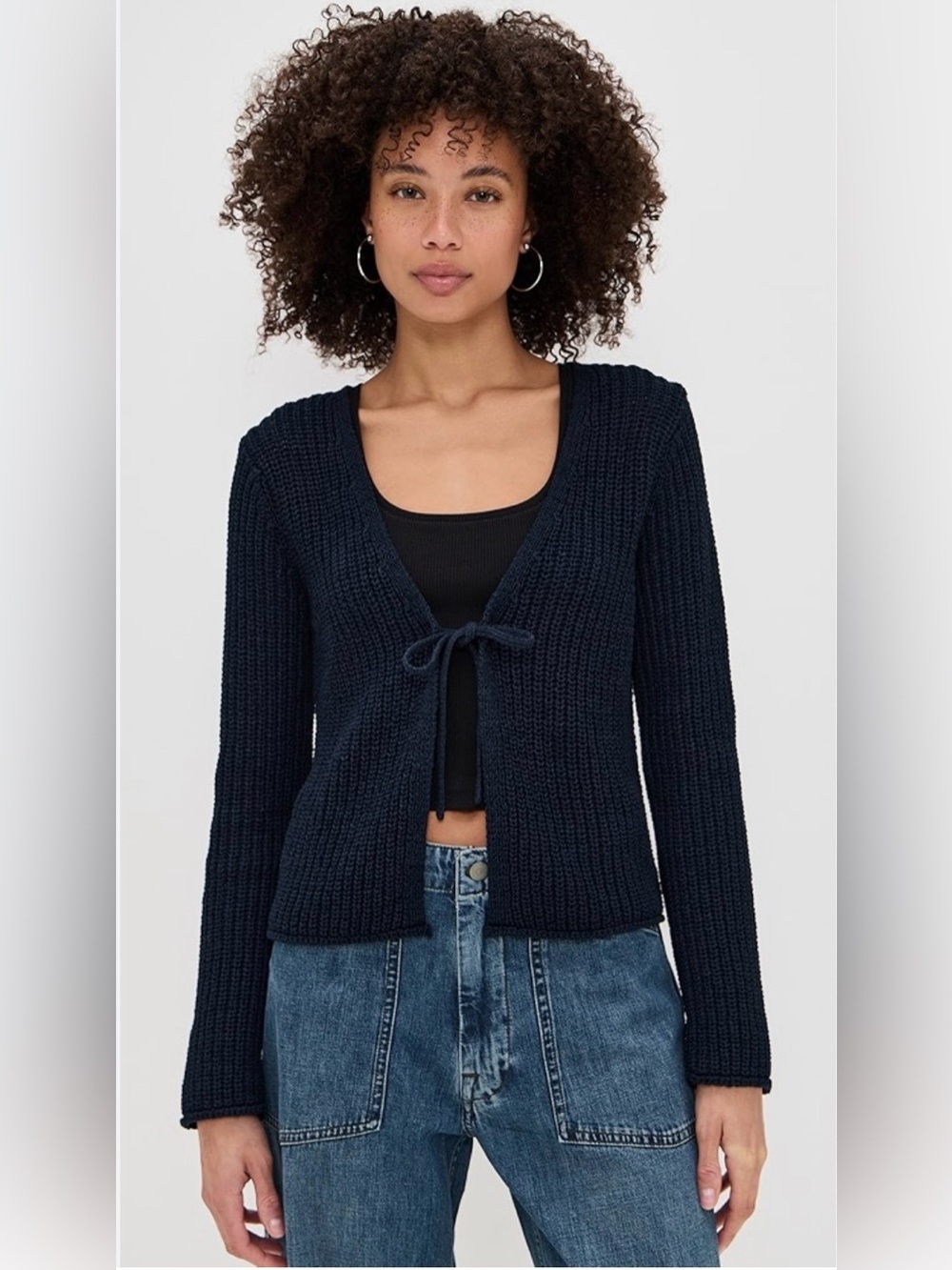 NWT Velvet by Graham & Spencer Thalia Navy Cardigan